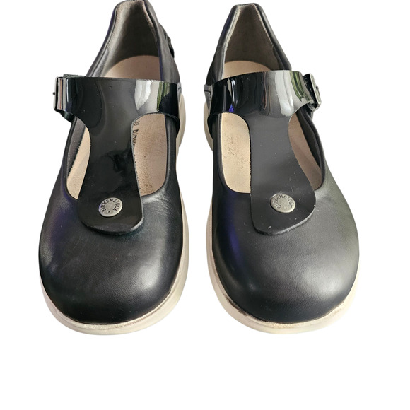 Birkenstock Tralee Narrow Fit T-Strap Black Shoe Sandal Women's EU 38 US7 - Picture 4 of 13